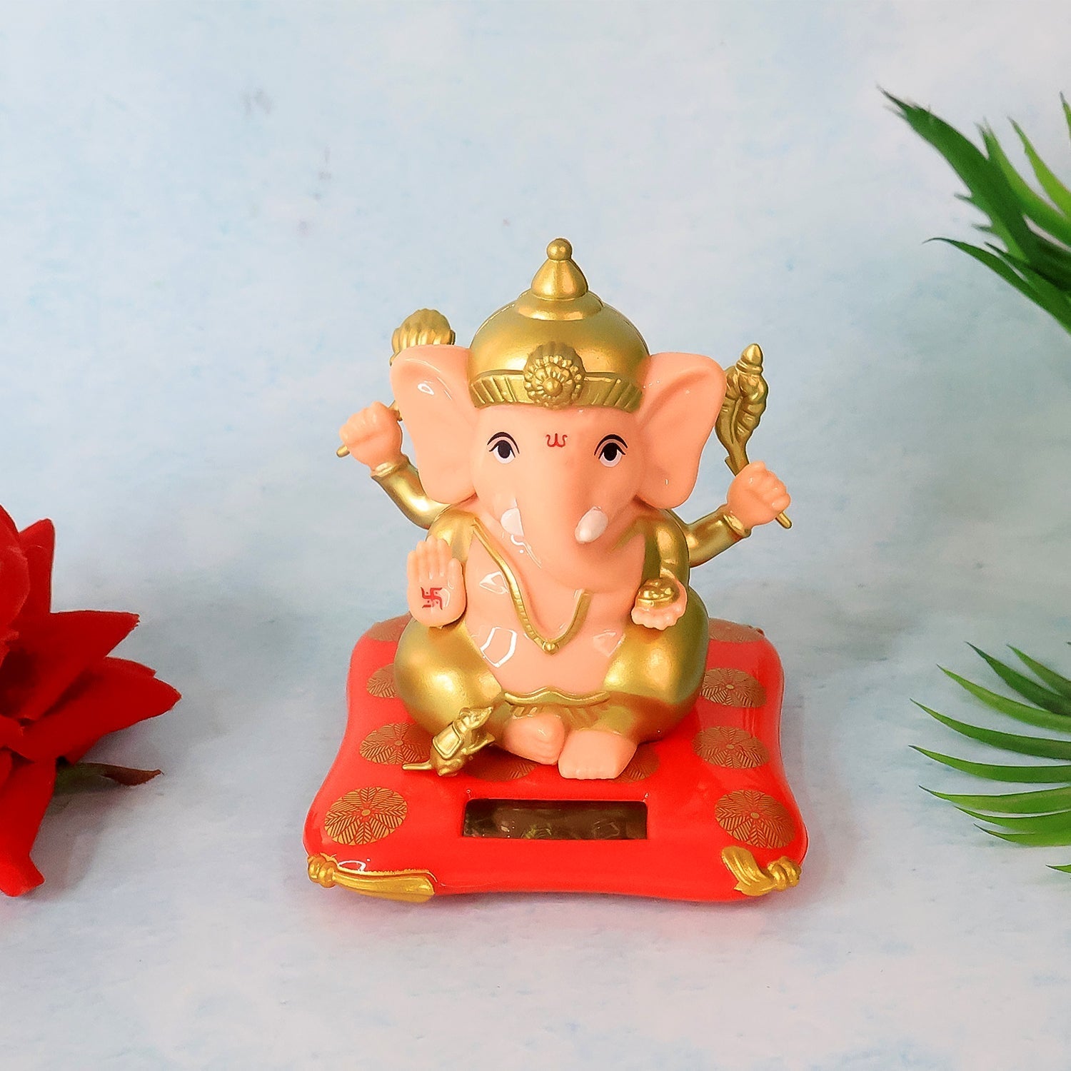 Decorative Medium Lord Ganesh Idol Decorative Statue with Solar-Powered Base (1 Pc) Decorative Medium Lord Ganesh Idol Decorative Statue with Solar-Powered Base (1 Pc)